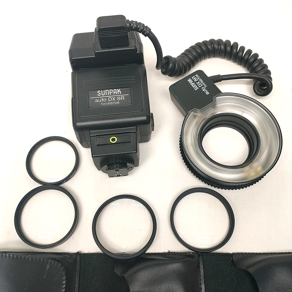 Sunpak auto DX 8R Ring light flash forMacro w/Minolta MX-2D module