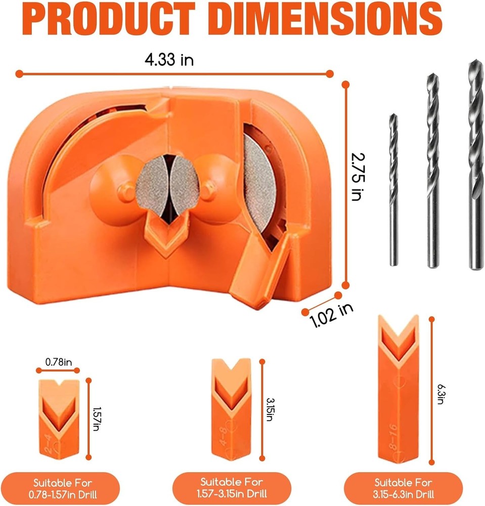 Multipurpose Drill Bit Sharpener: Compact Design for All Types of Drill Bits