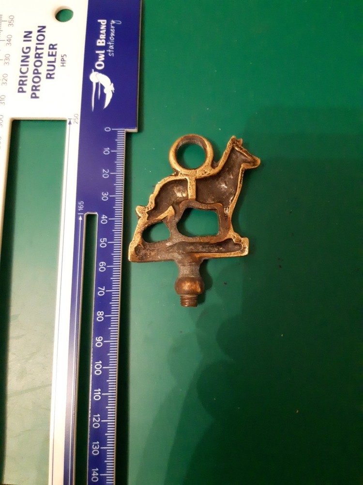 Antique Brass Alsation Wolf Dog