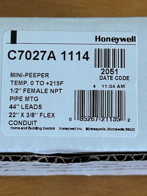 HONEYWELL C7027A1114 FLAME SENSOR