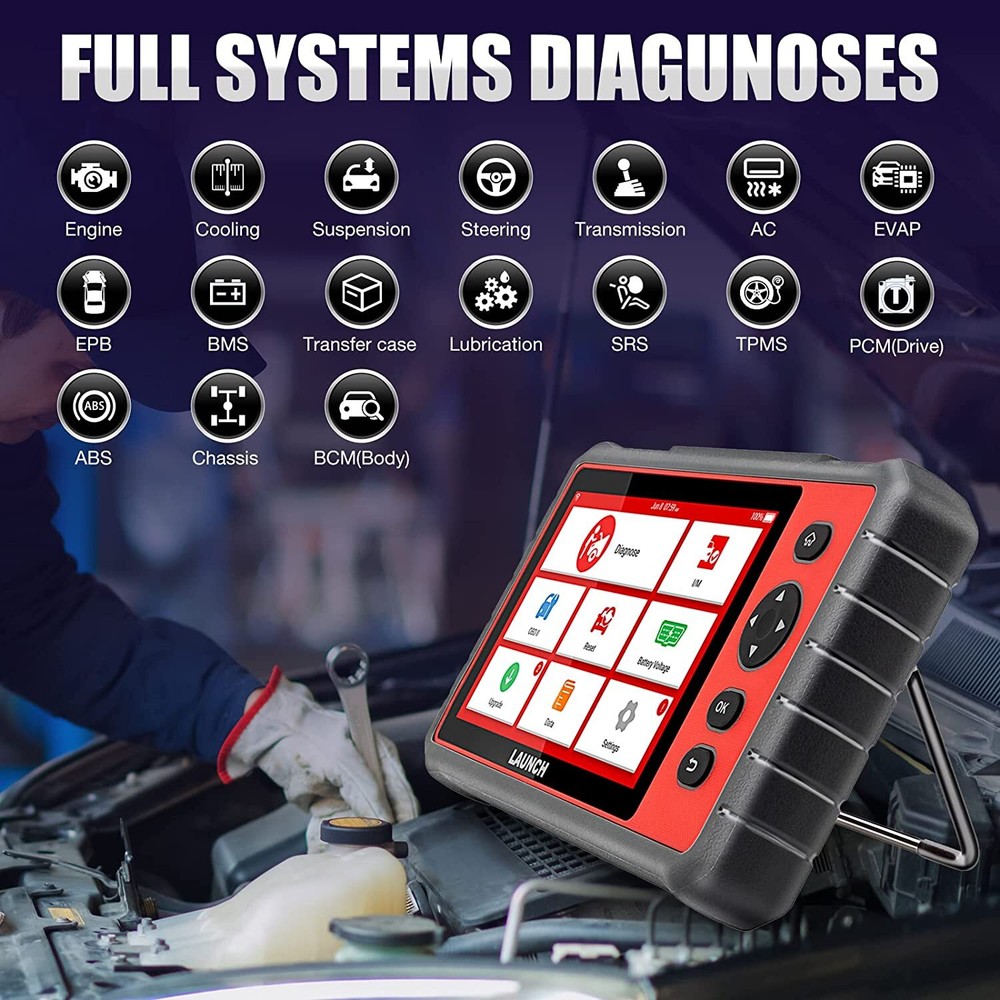 2024 LAUNCH CRP909E Pro Full System Diagnostic Tool OBD2 Scanner Key Coding TPMS