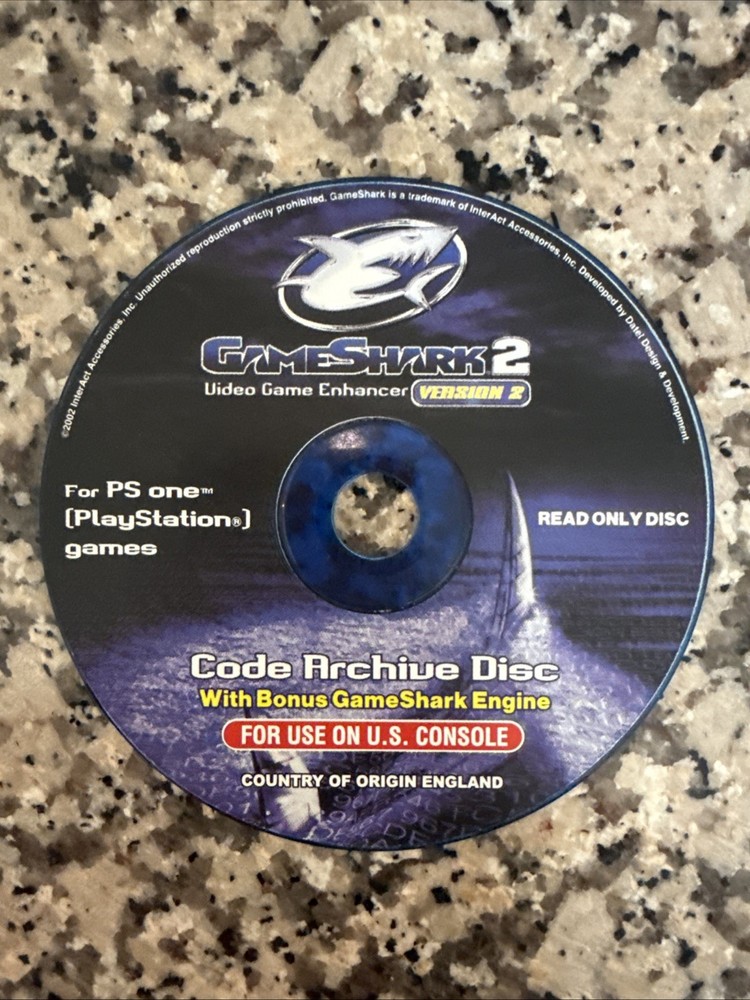Gameshark 2 Version 2 PS one Playstation 1 Disc Only Tested Working