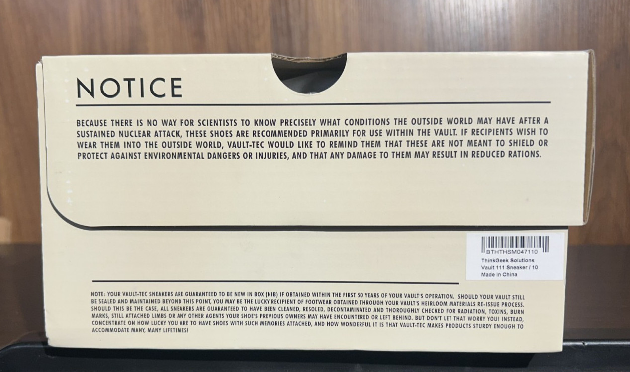 US 10 Fallout Vault Tec 111 Sneakers Bethesda Blue Suede NIB NEW IN BOX