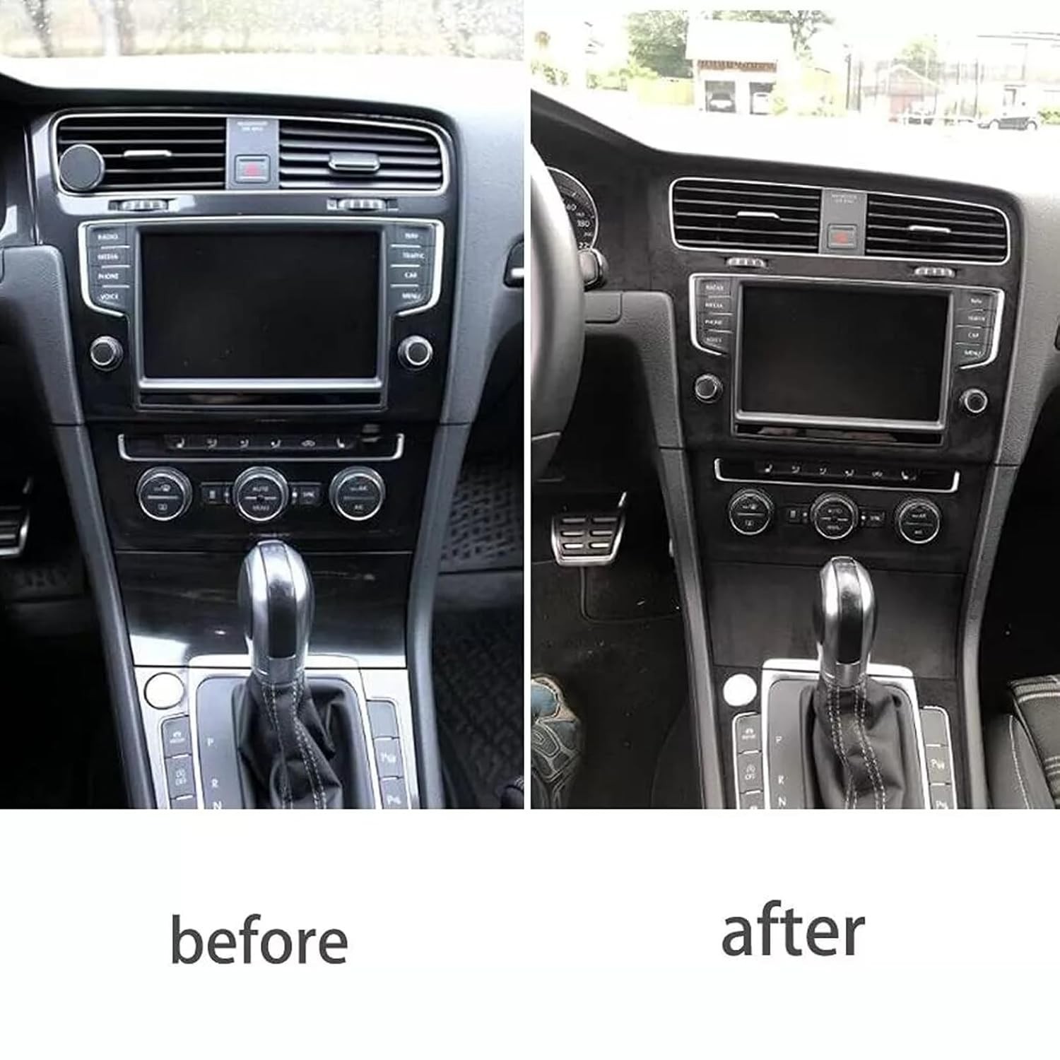 Suede Wrap Self-Adhesive Black Suede Car Interior Wrap 17in x 70in Microfiber...