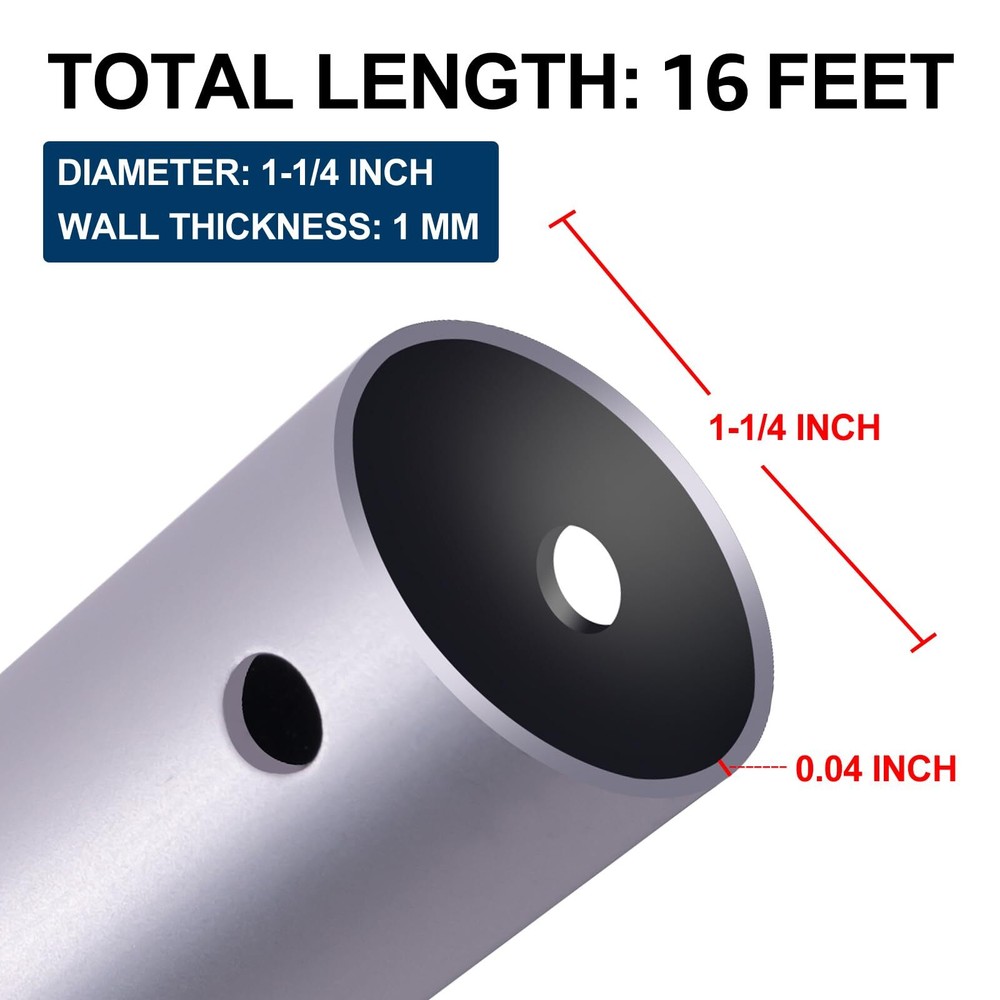 Pool Pole 16ft Heavy Duty Detachable Swimming Pool Pole With Userfriendly Double