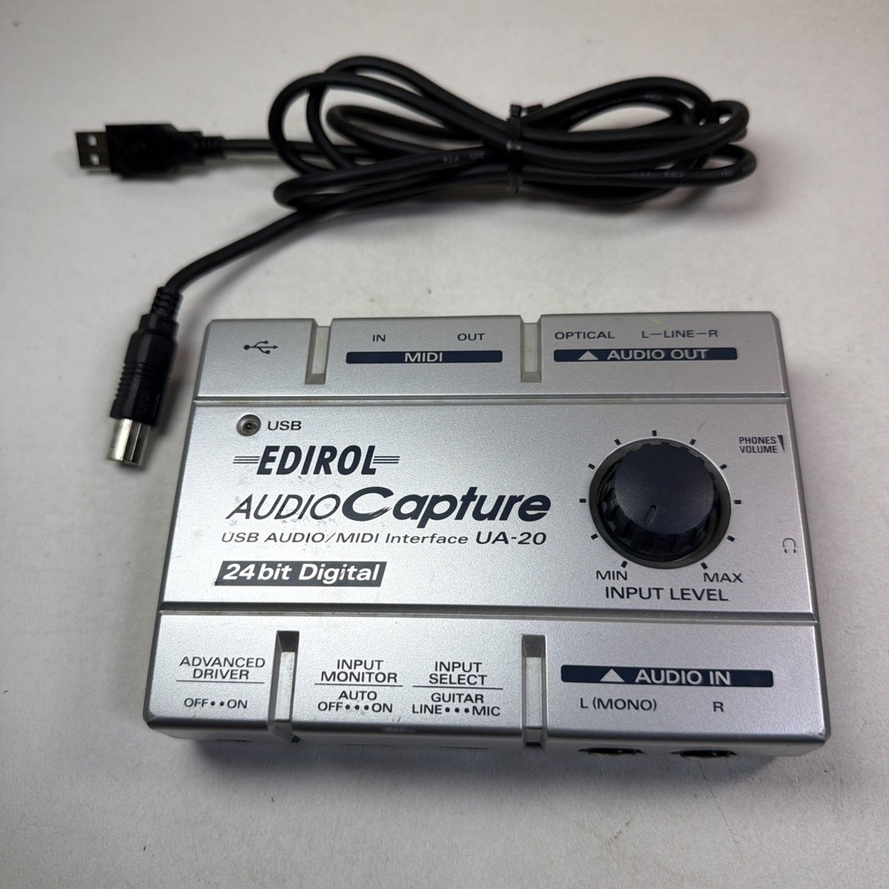 Edirol UA-20 Audio Capture USB MIDI Interface - Optical / Midi