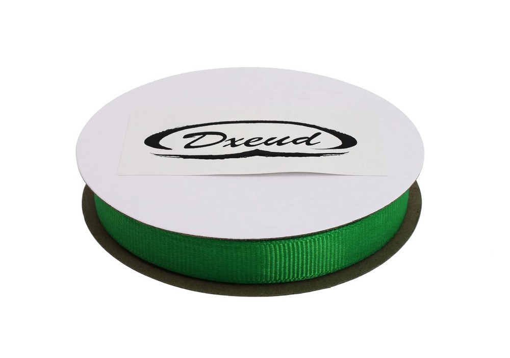 DXEUD Solid Grosgrain Ribbon 25 Yard Each Roll 100% Polyester 5/8", Green
