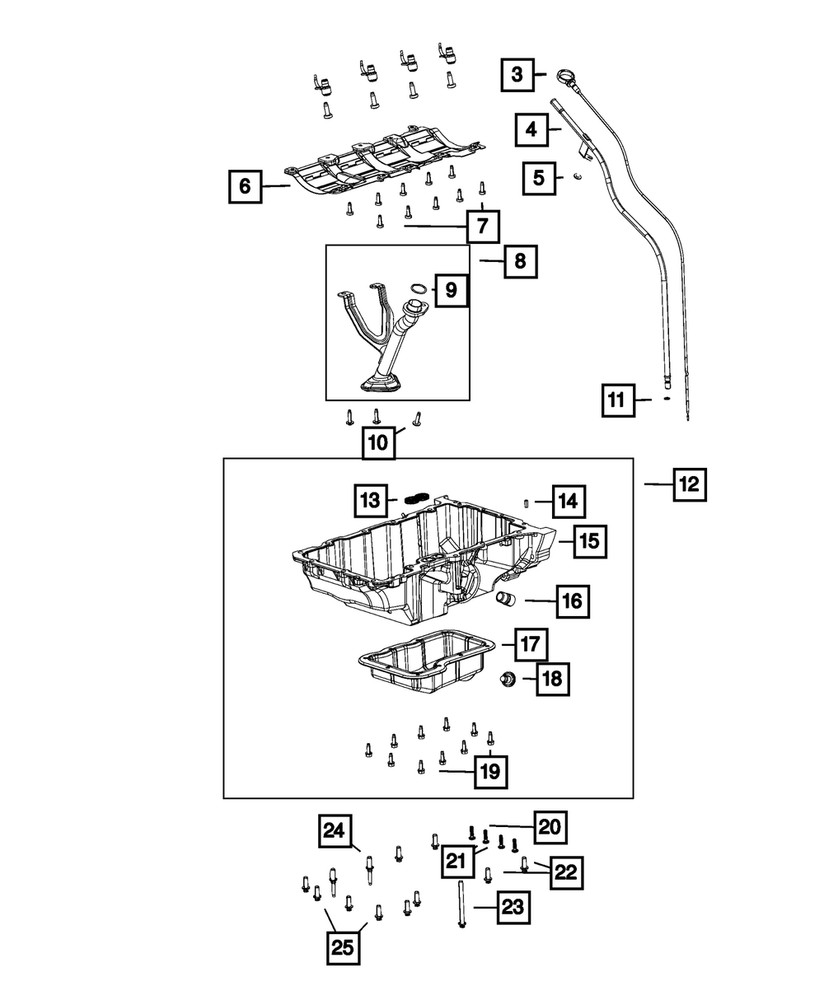 Genuine Mopar 6 Lobe External Head Bolt 6104096AA