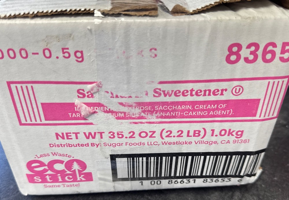 EcoStick Pink Saccharin 2000 ct box. W