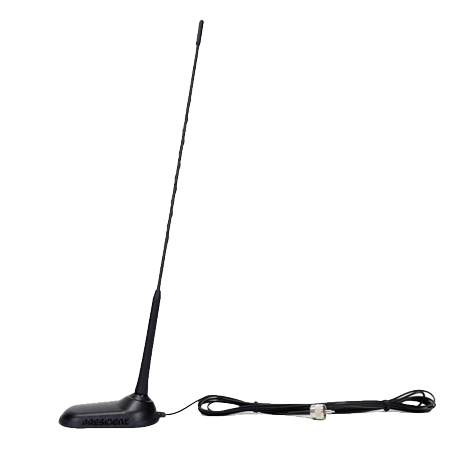 PRESIDENT VIRGINIA-F Magnetic-Mount CB Antenna with Fixed-Angle Whip