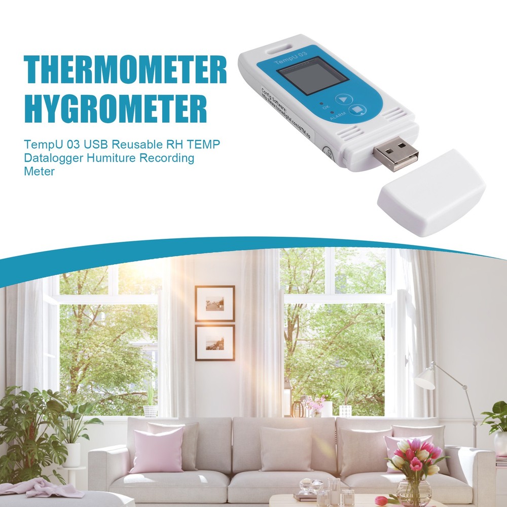 1 Pcs TempU 03 USB Temperature Humidity Data Logger Reusable TEMP4057