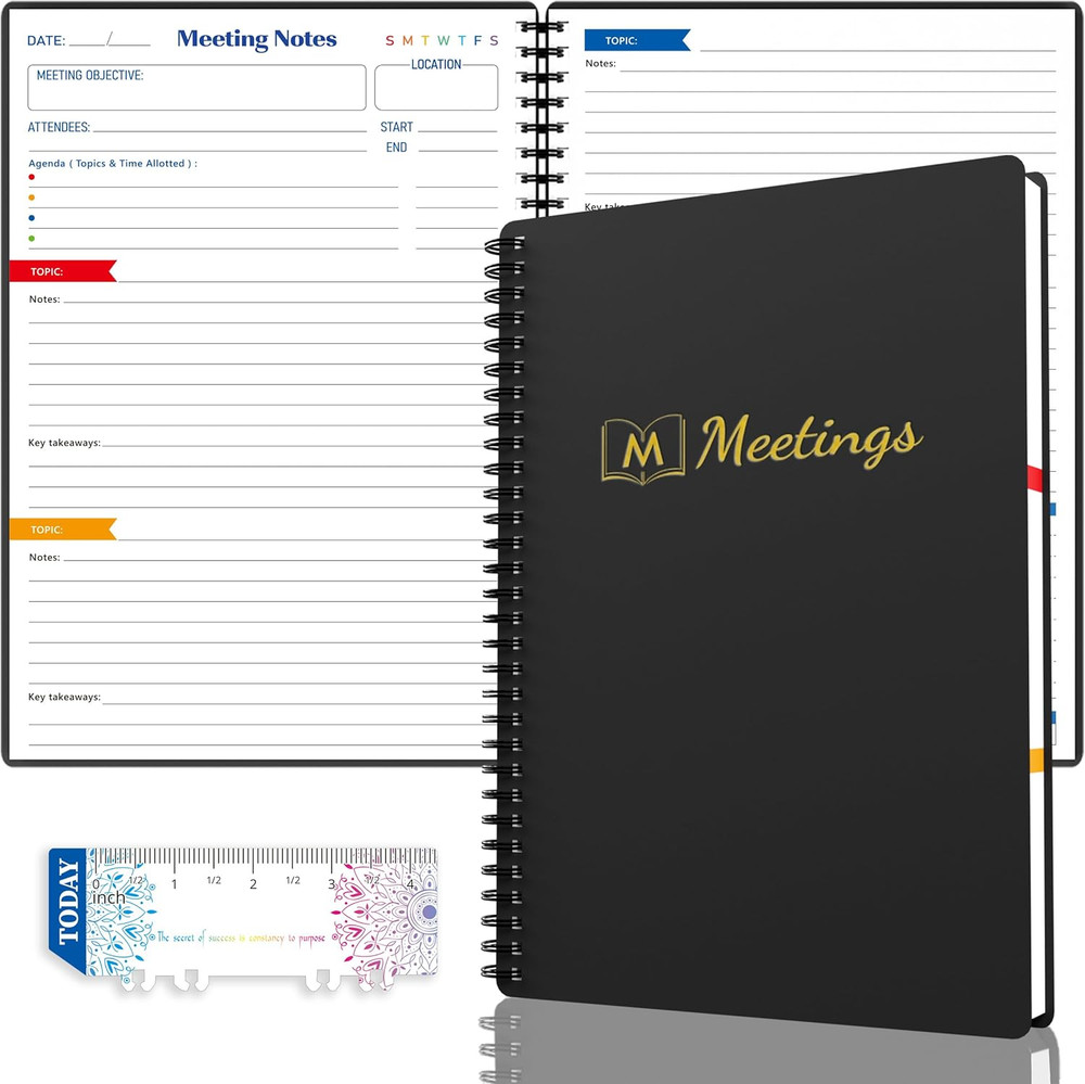 Meeting Notebook for Work with Action Items, Project Planner Notebook for Note T