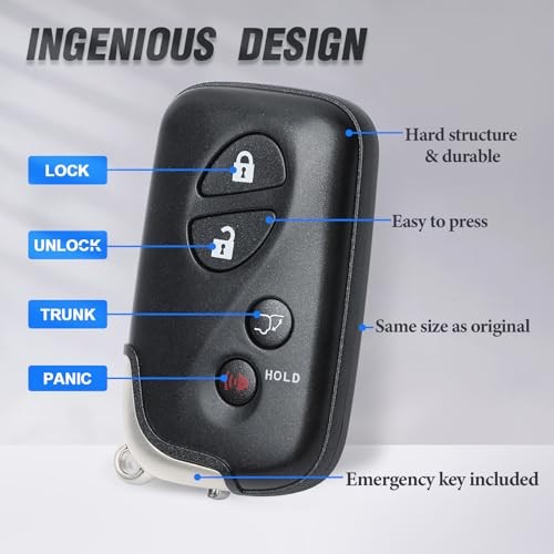 Smart Key Fob Transmitter Keyless Entry Remote Replacement for Lexus