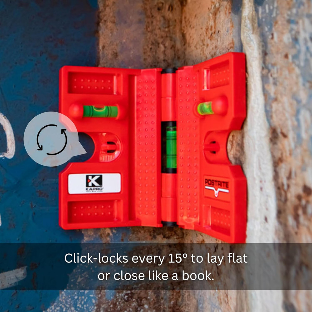 - 340 Postrite Post Level - Adjustable Folding Post Level - For Use on Posts and