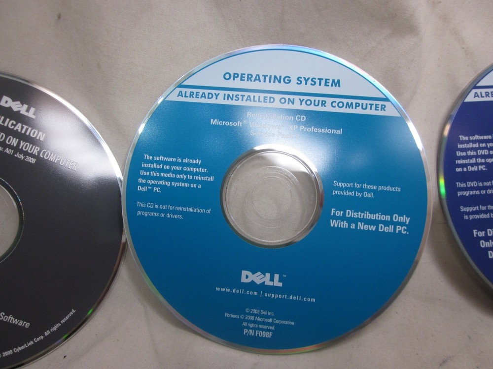 vintage Compact Disc DELL Operating Software CD DVD Vista XP Microsoft lot