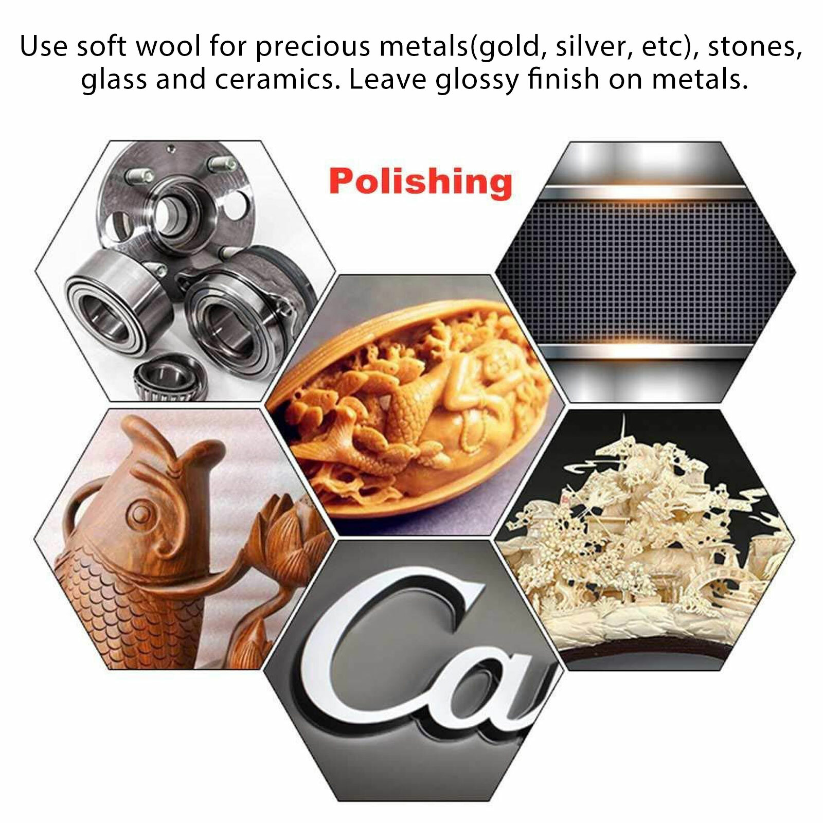 129x Wool Felt Buffing Polishing Pads Wheel Set For Dremel Grinder Accessories