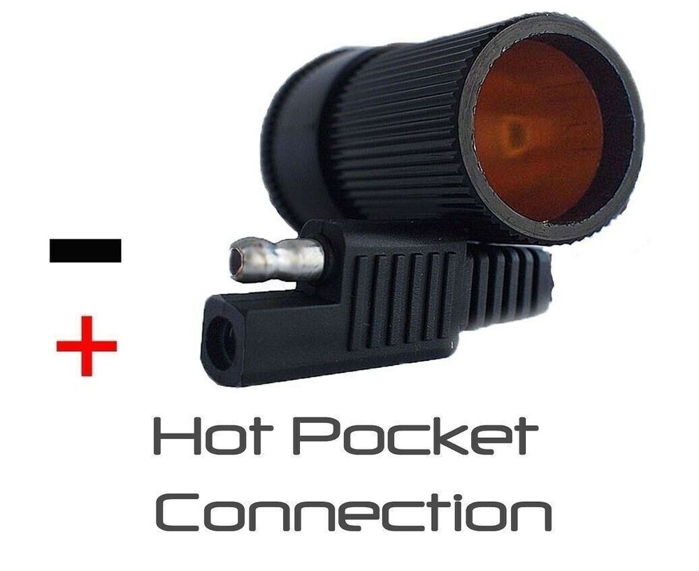 SAE 8" Connector Cigarette Socket 16 AWG DC Solar Auto Power Trailer Plug Cable