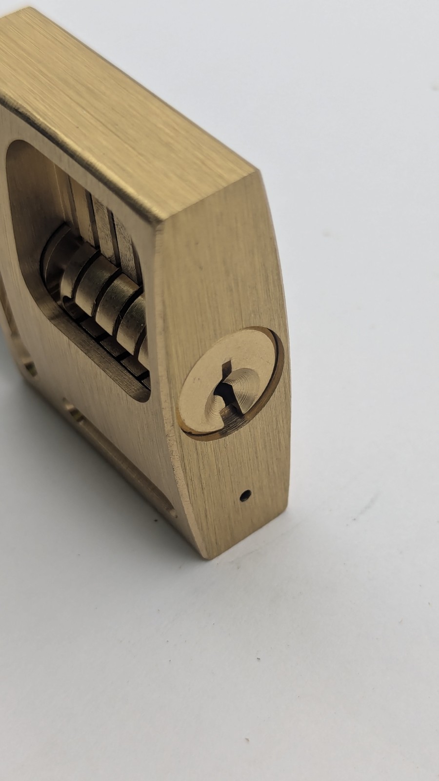 Cutaway Locksmith Padlock Lock Inside View Hardened Practice BRASS NEW DISPLAY