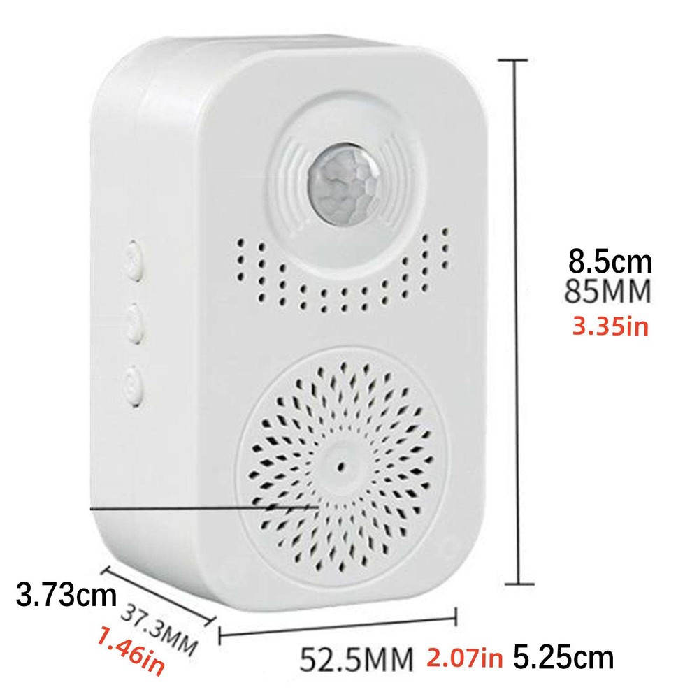 Adjustable Vol Welcome Infrared Chime Wireless Doorbell with Recording Function