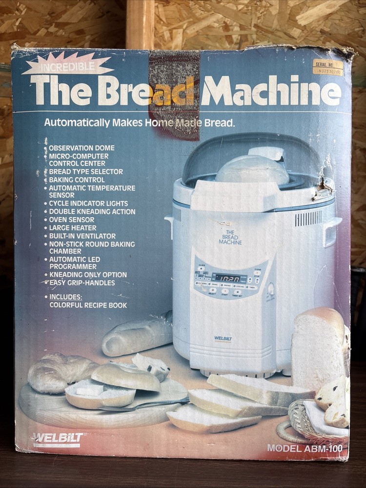 WELBILT The Bread Machine Maker ABM-100-3 White Dome Top 2 Lb Loaf Automatic