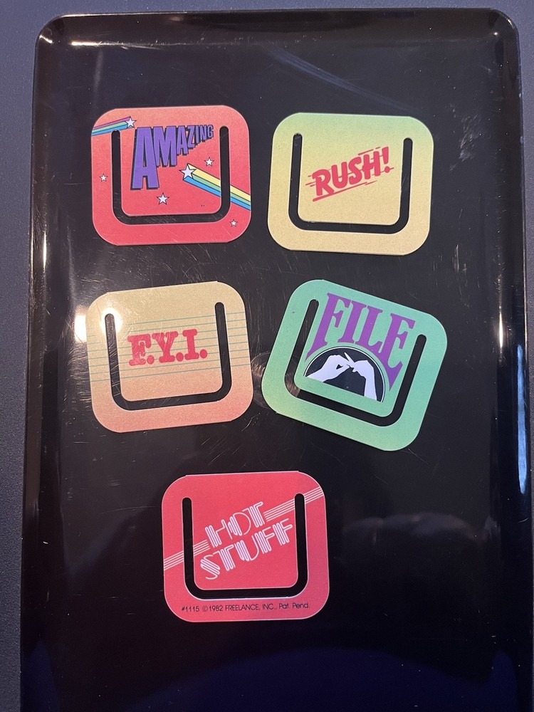 Vintage Plastic Paper Clips 1982 By Freelance Inc.