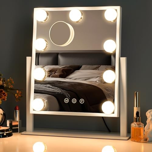 Vanity Mirror with Lights, Makeup Mirror with Lights, 3 Color Lighting White