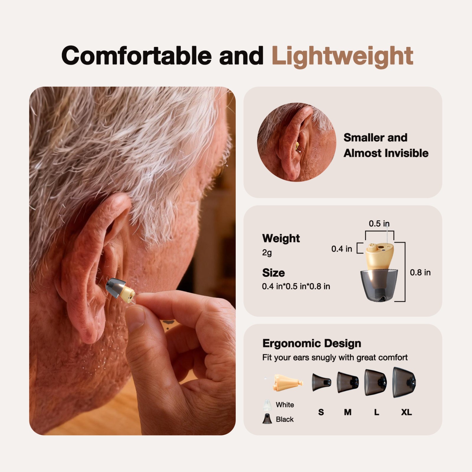New Hearing aids Smart Advanced Professional CIC for elderly hearing loss help