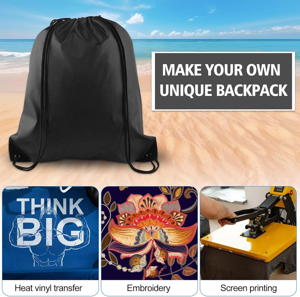 KUUQA 2 Pcs Drawstring Backpack Bags Sports Cinch Sack String Backpack Storage B