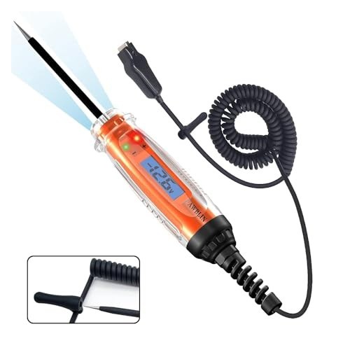 Digital Automotive Test Light 3-72V DC Voltmeter Circuit Tester with LCD & LED