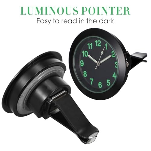 Mini Car Dashboard Clock Luminous Electronic Quartz Clock with Clip for Air