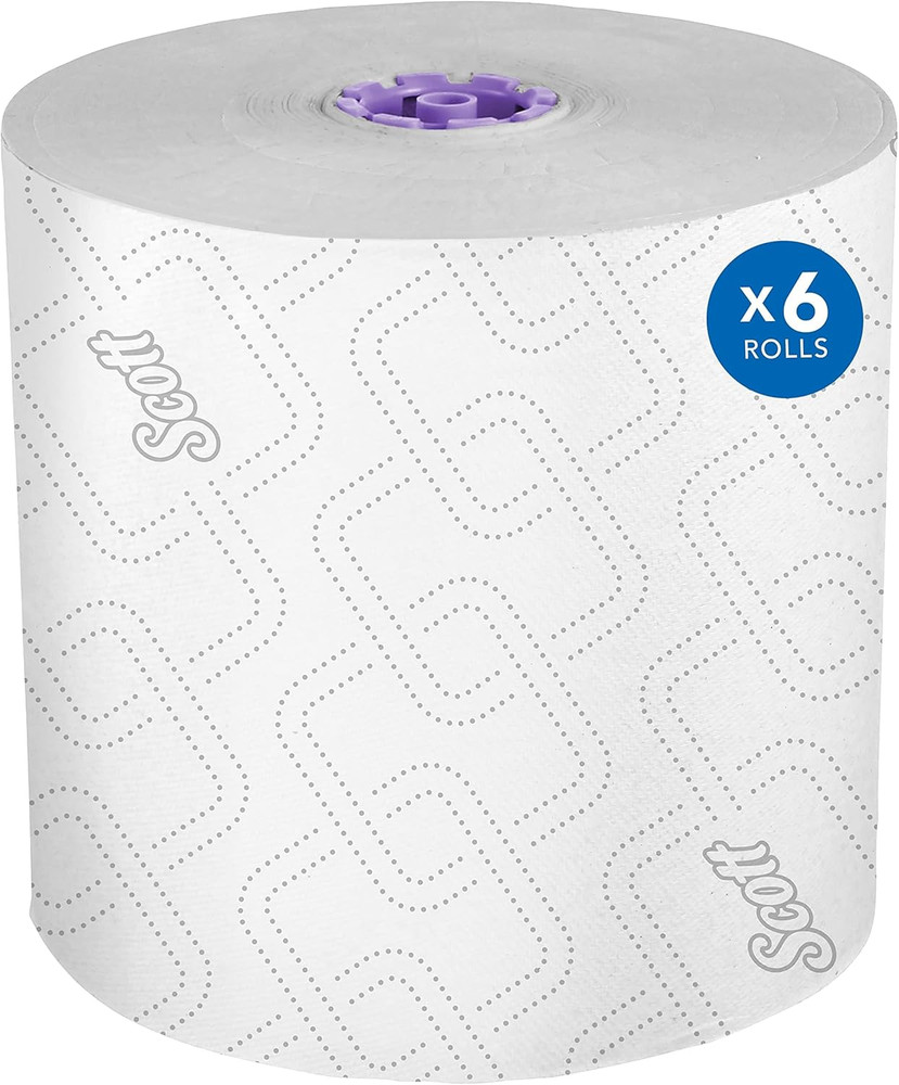 Scott Essential High-Capacity Hard Roll Towels, 6 Rolls, 5,700' Total