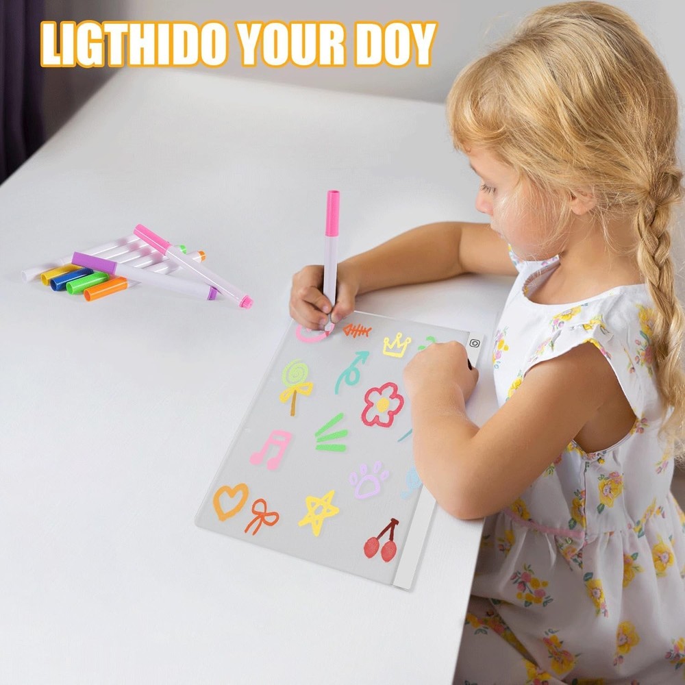 Illuminated Message Board 13.7"x10" - 7 Colors for Fun Creativity Everywhere