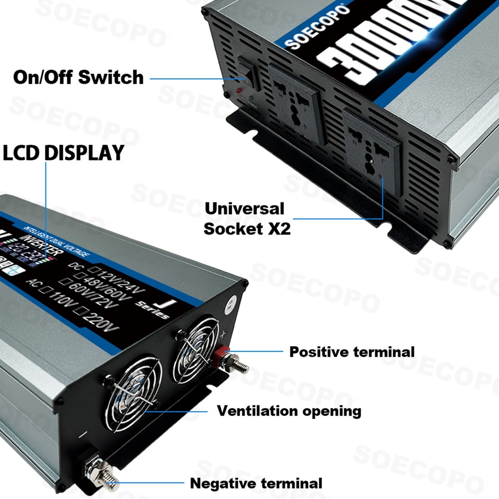 30000W High-Efficiency Solar Energy System | 300W Panel + Controller + Inverter
