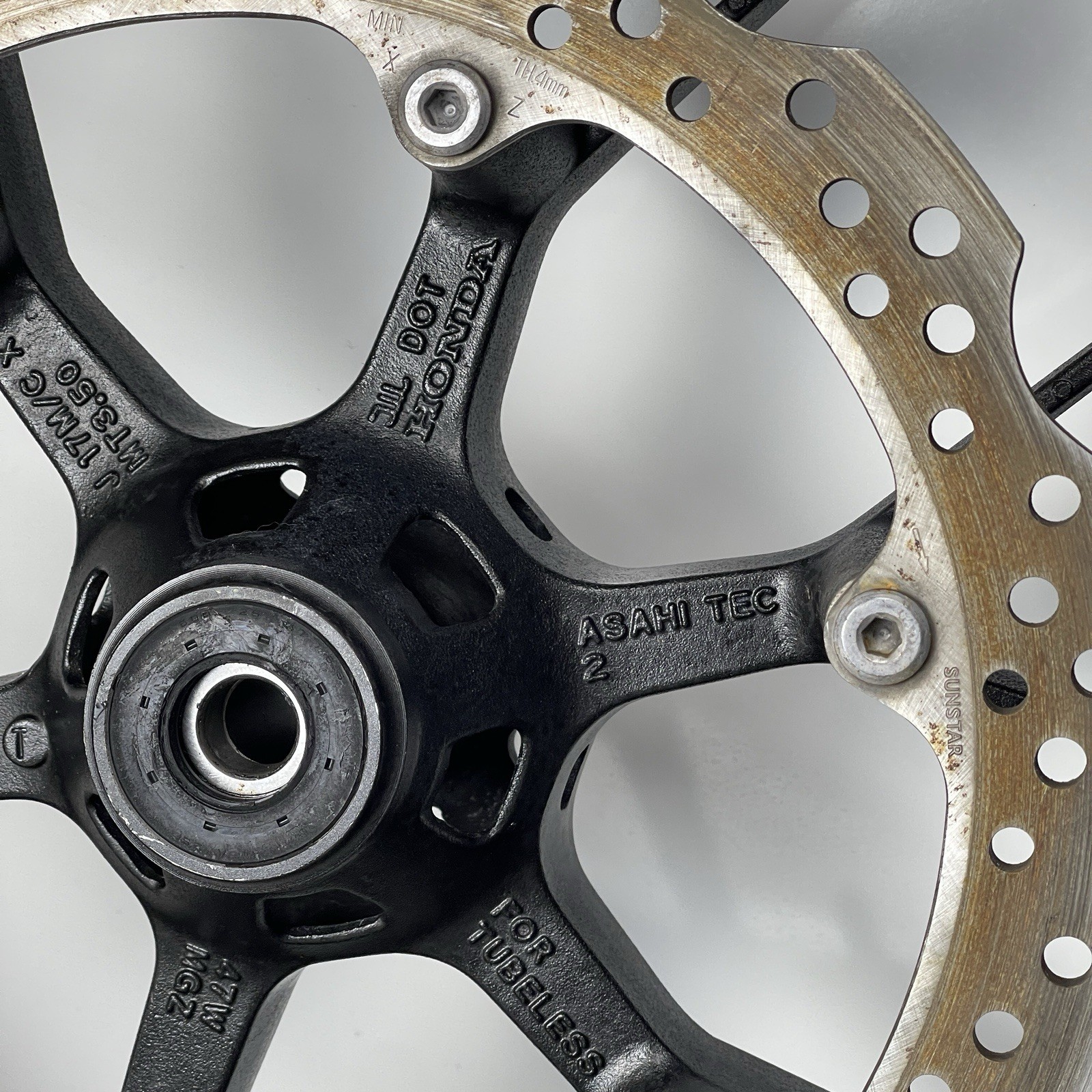 13 honda cb500x cb 500 front wheel rim 17 x 3.50 used straight oem