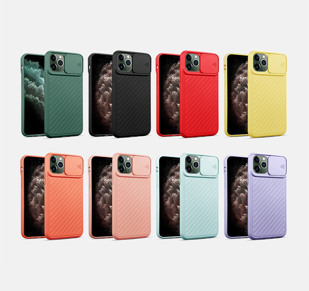 iPhone 12 Mini case with camera cover- Green Color