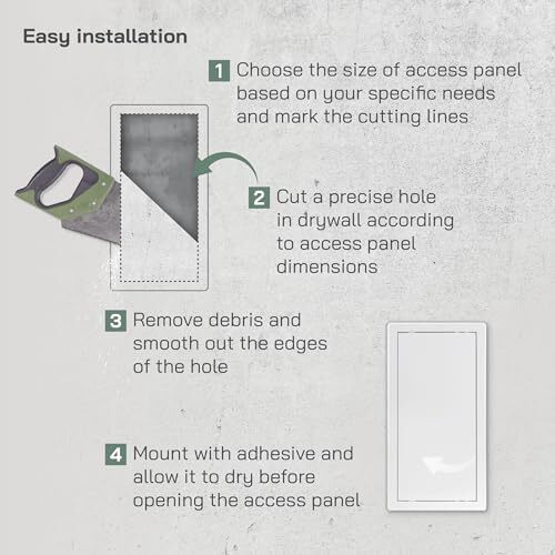 8x16 Access Panel - Easy Access Doors - ABS Plastic - Access Panel for Drywal...