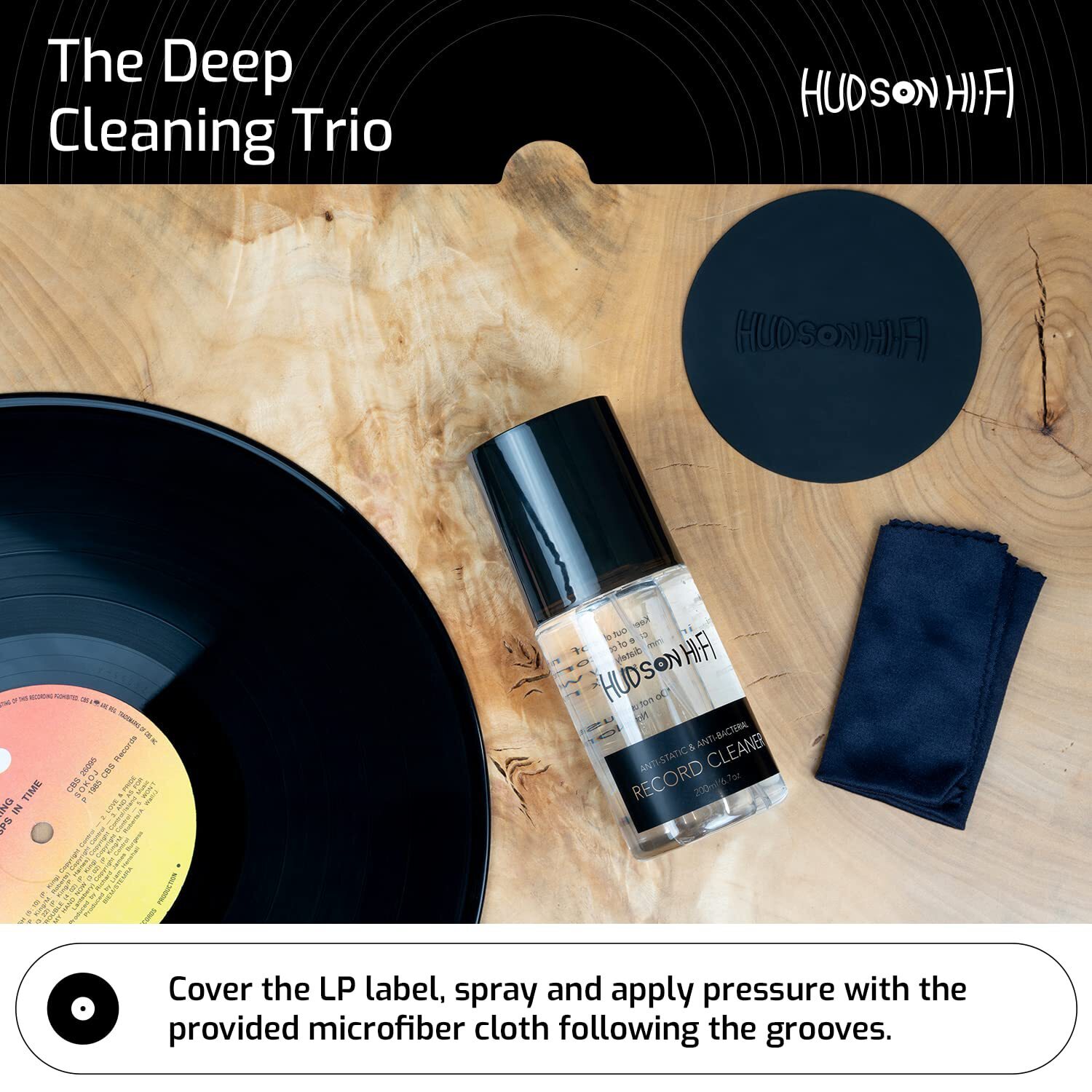 Hudson Hi-Fi Vinyl Record Cleaning Kit - All Essential Vinyl Record Player Acces
