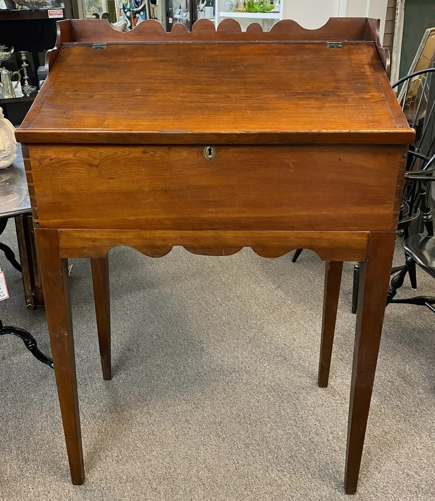 Early 19th c Dovetailed Walnut Standing Desk