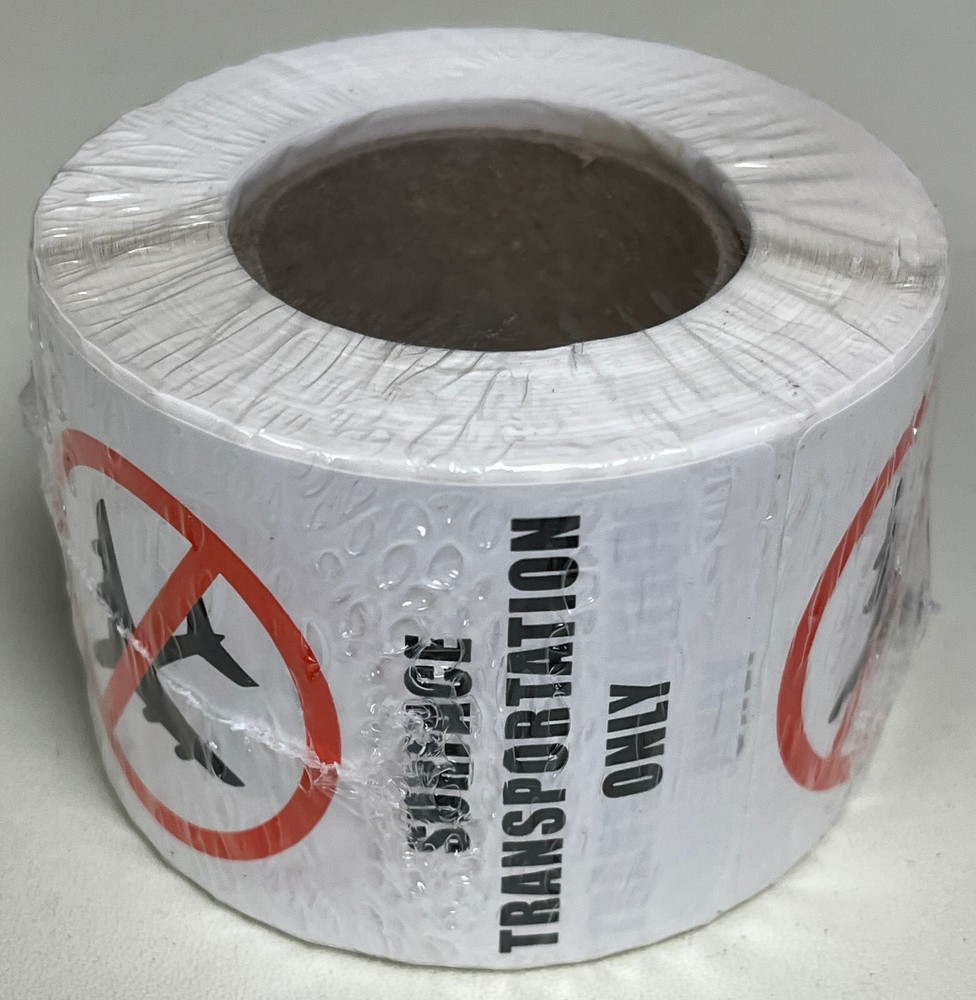 SURFACE TRANSPORTATION ONLY ORM-D DOT 2" x 3" Warning Labels Stickers 300 Roll