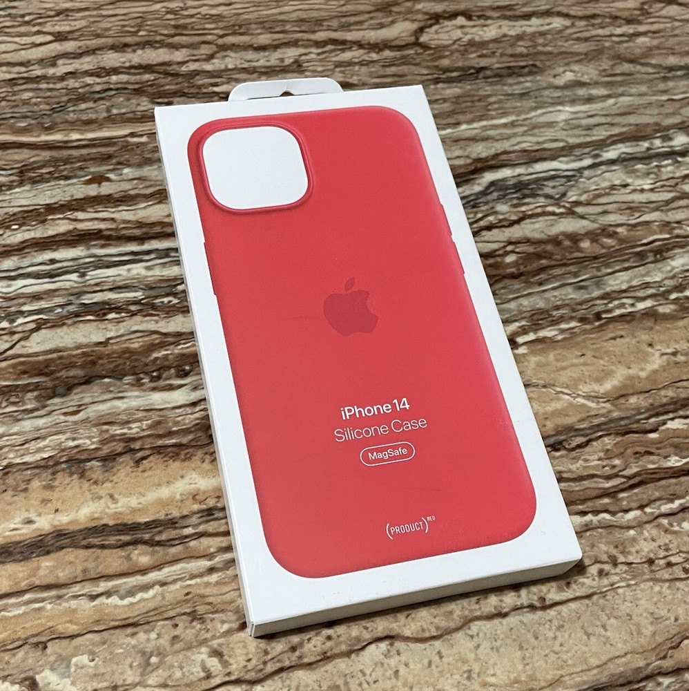 New Genuine Apple  Silicone Case for iPhone 14 - Red
