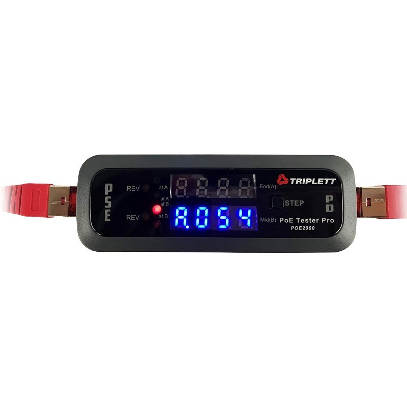 Tester Pro Inline Power Over Ethernet Detector - PSE-Type/Class, Power Source