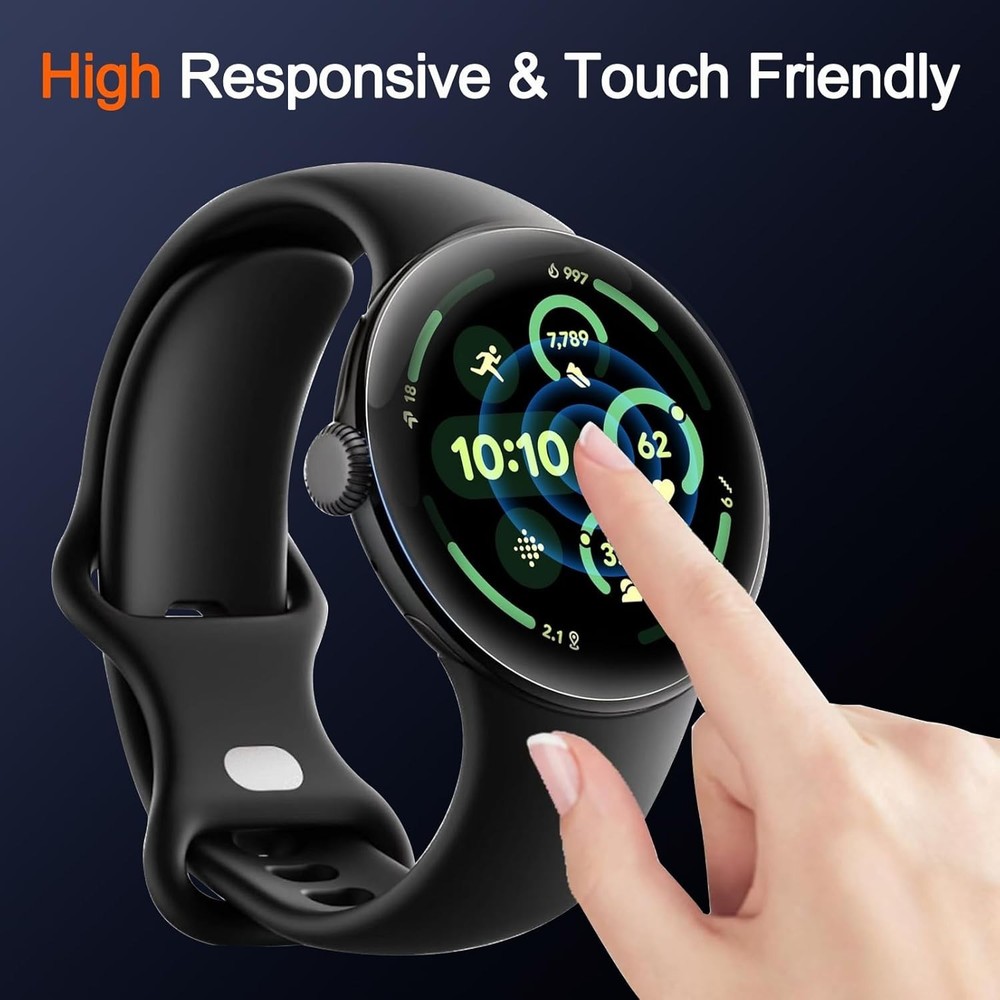 Ferilinso 6 Pack for Google Pixel Watch 3 Screen Protector 45mm, Transparent