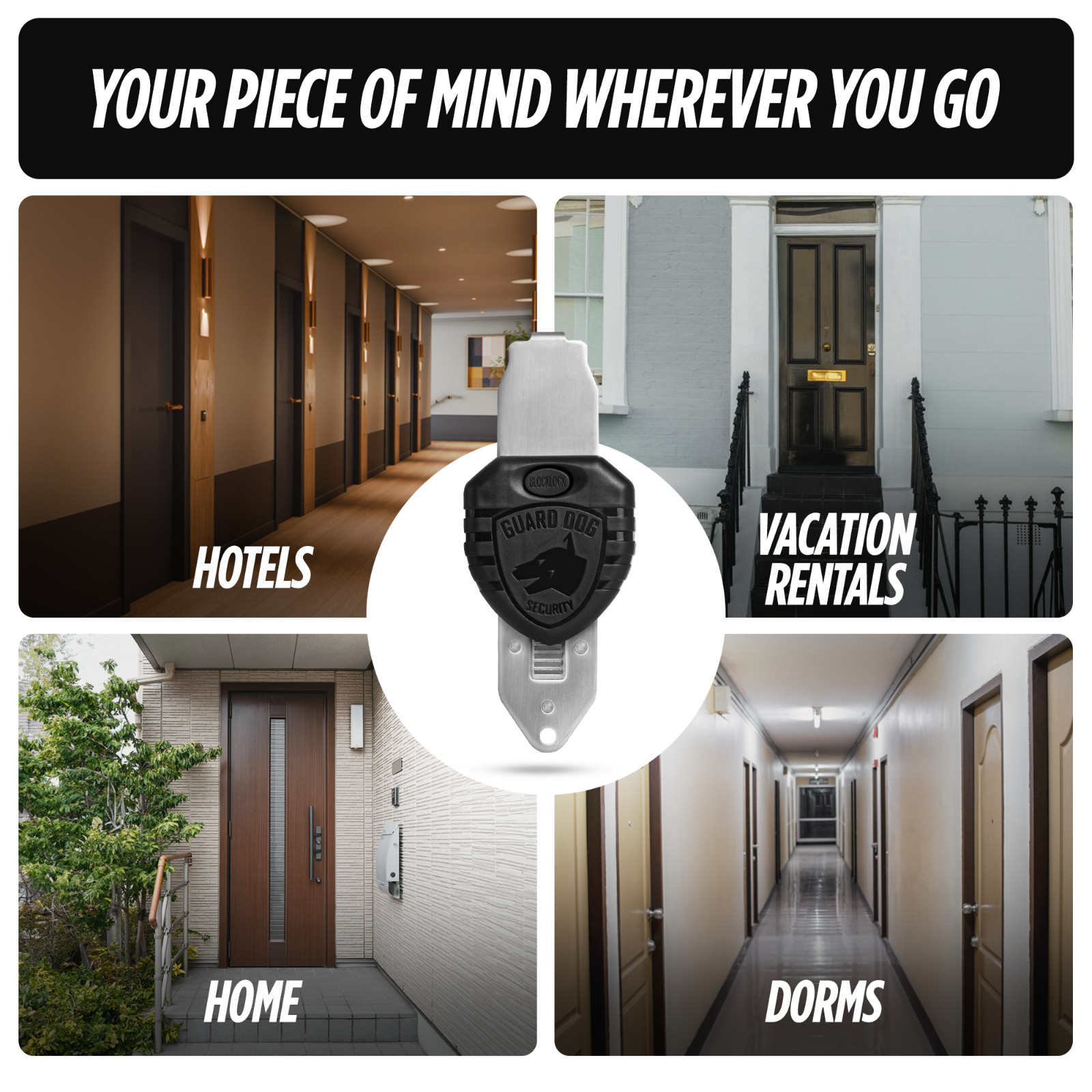 Blocklock - Portable Door Lock for Travel & Home