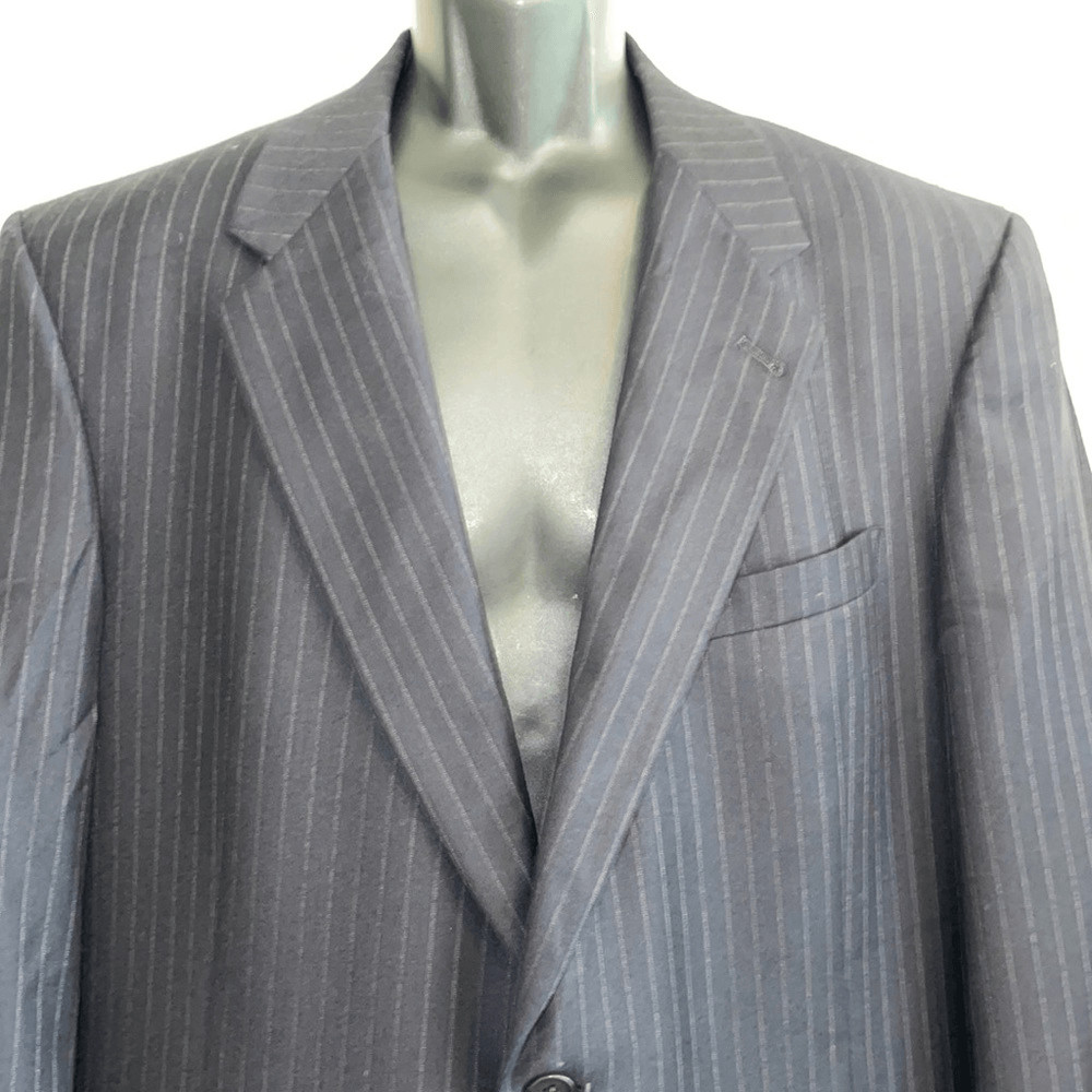 Daniel Cremiuex Collection black pin striped wool jacket/blazer
