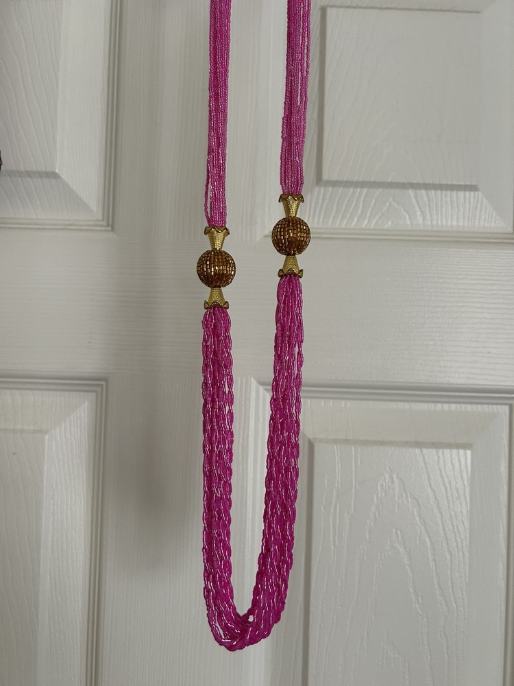 Pink Tibetan Beaded Necklace