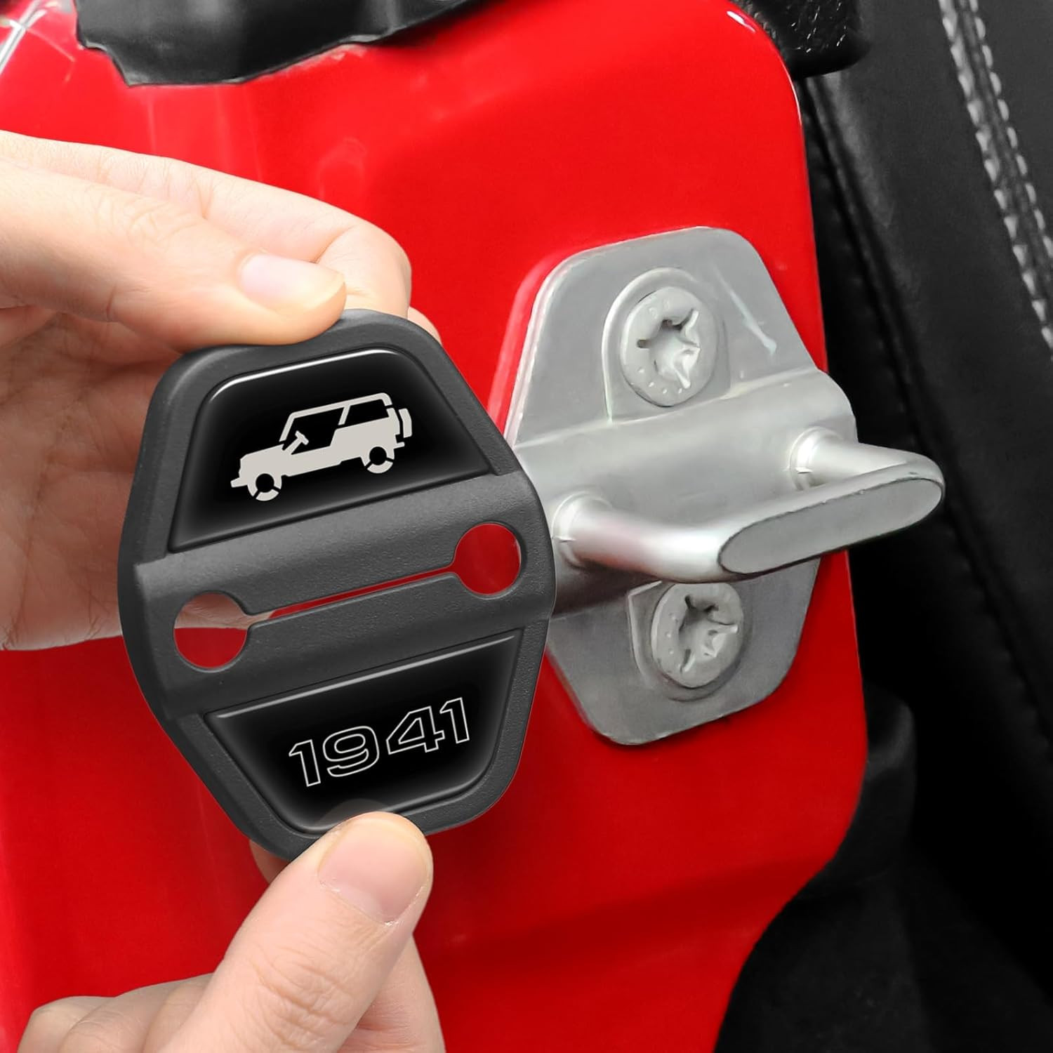 6PCS ABS Door Lock Cover for Jeep Wrangler JL JLU 2018-2025 4XE Unlimited Sahara