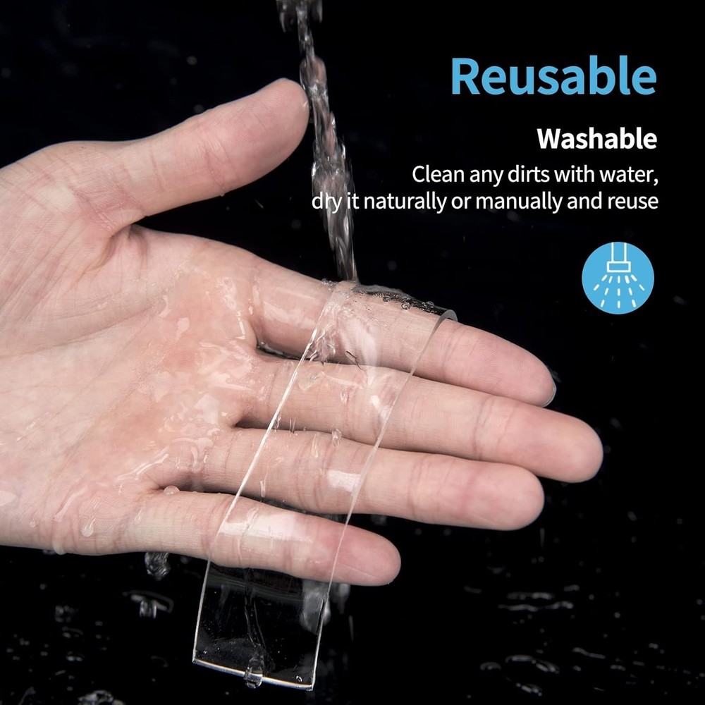 Versatile Double-Sided Tape 10FT - Removable, Eco-Friendly, and Multi-Surface