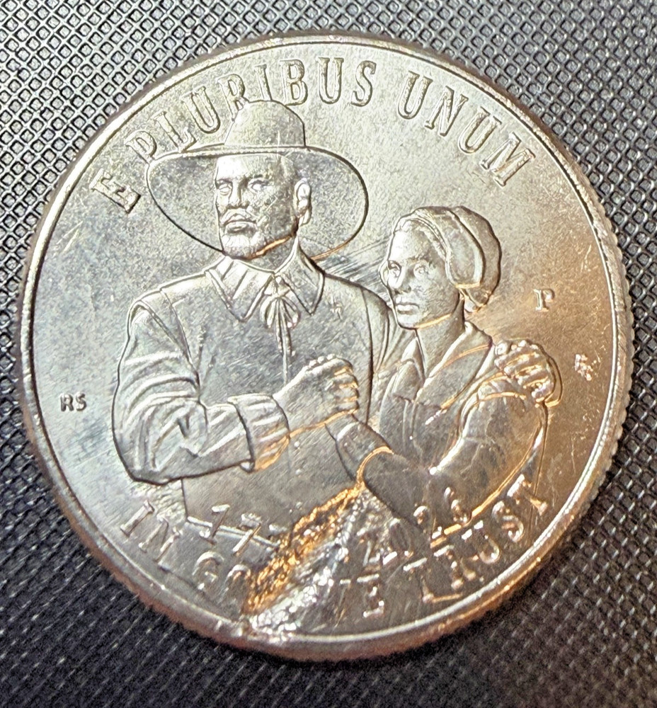 2026 P Mayflower Compact Quarter with a Struck-Through and Feeder Finger Errors