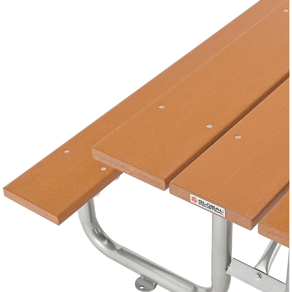 Global Industrial 6' Rectangular Outdoor Picnic Table Recycled Plastic with