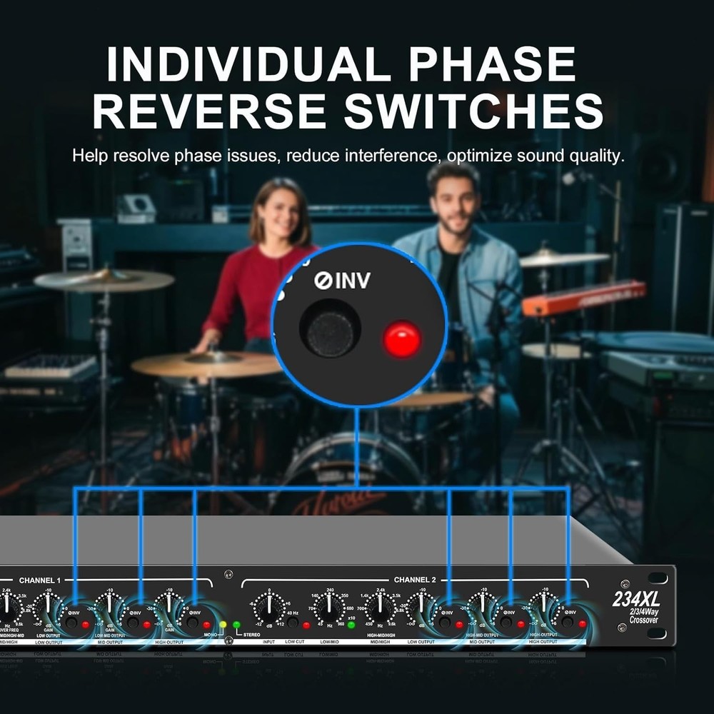 Professional Stereo Crossover XLR Input/Output=